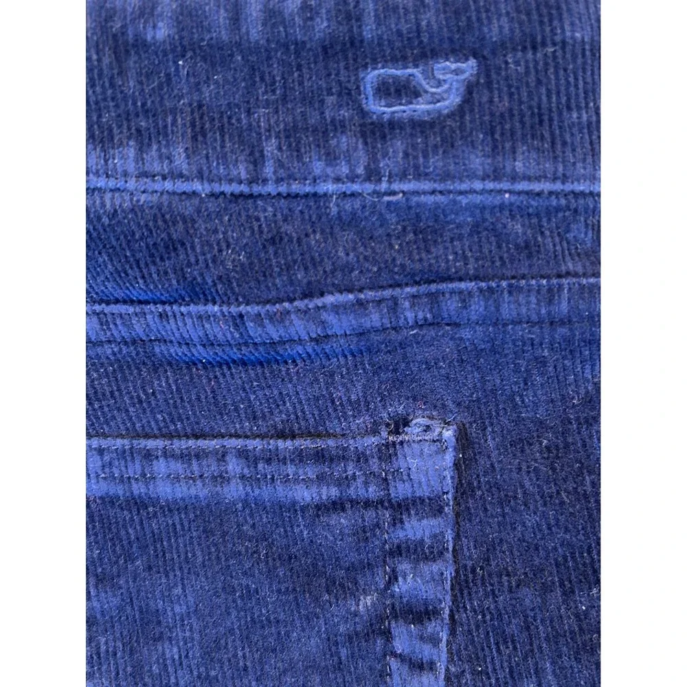 Vineyard Vines Kids Navy Blue‎ Corduroy Pants Size 12 Raw Hem Adjustable Waist